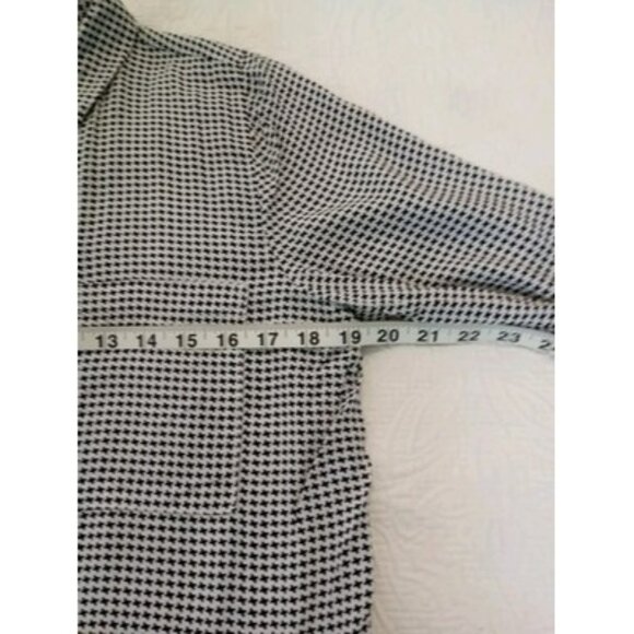 Grand & Greene Shirt S Houndstooth Pattern Womens Black & White Button-Up - Picture 9 of 10